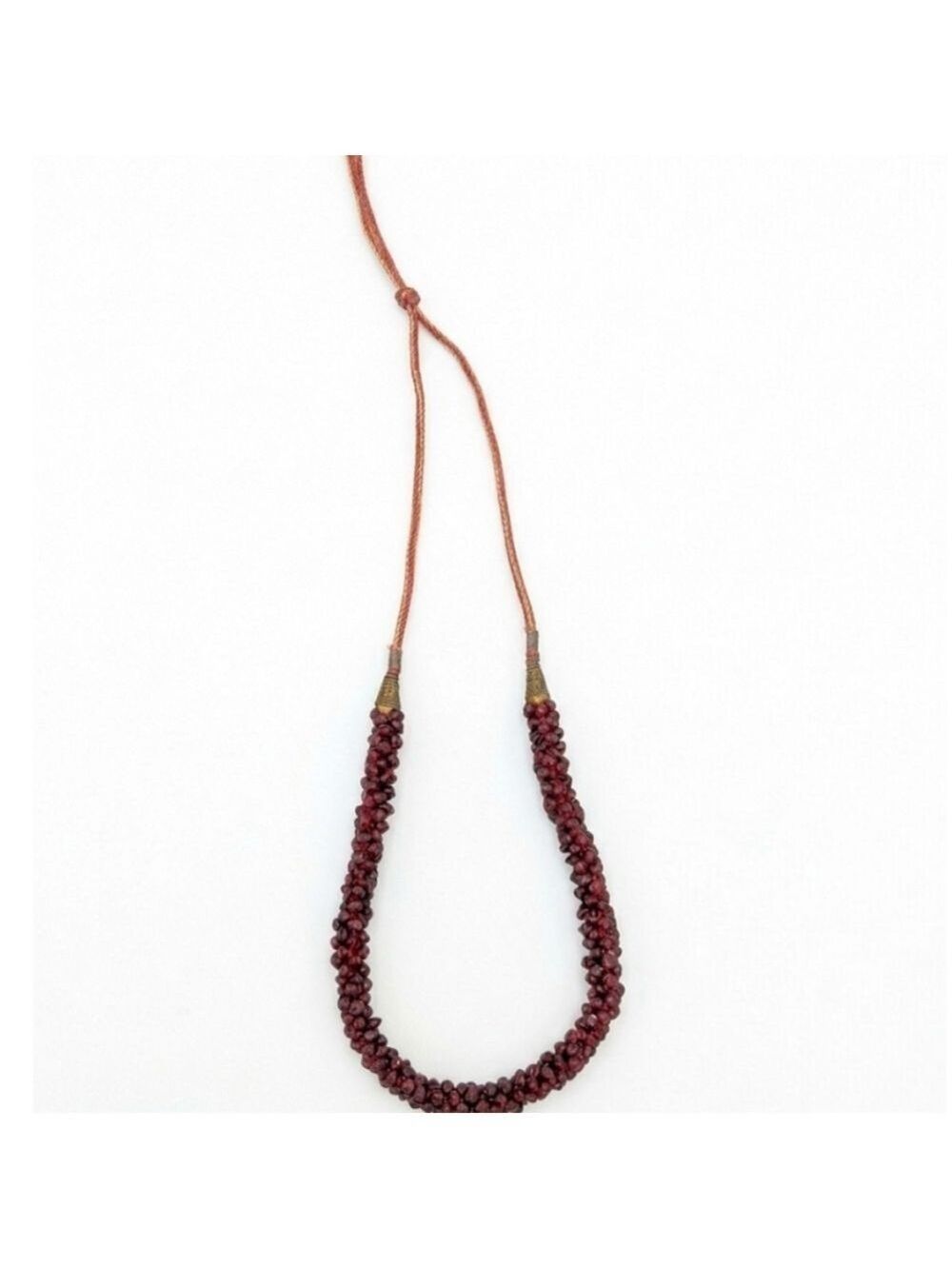 Vintage European Handmade Garnet Bead Necklace - Deep Red Women’s Jewelry . - Picture 2 of 5
